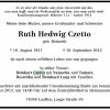 Reinerth Ruth 1921-2012 Todesanzeige